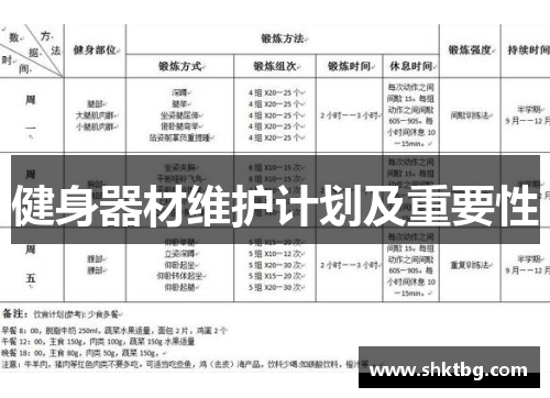 健身器材维护计划及重要性